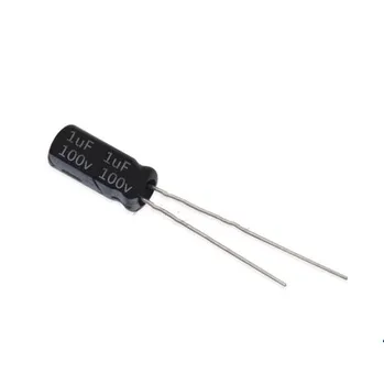 100шт 100V1UF радиальный электролитический конденсатор 1uF 100V 5 мм * 11 мм