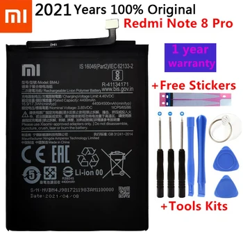2021 Год 100% Оригинальный 4500 мАч BM4J Аккумулятор Для Xiaomi Redmi Note 8 Pro Note8 Pro Подлинная Замена Аккумулятора Телефона Бесплатные Инструменты