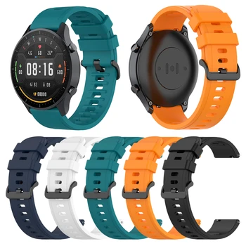 22 мм Силиконовый ремешок для Xiaomi Mi Watch, цветной сменный браслет, Аксессуары для часов