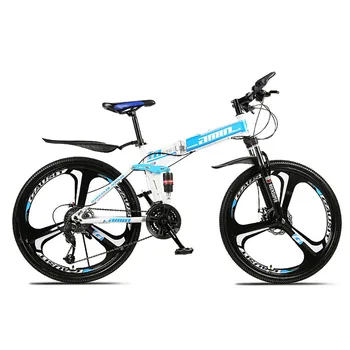 26-дюймовый горный велосипед с 21 скоростью, Складной амортизатор из высокоуглеродистой стали, двойной дисковый тормоз, Студенческий горный велосипед