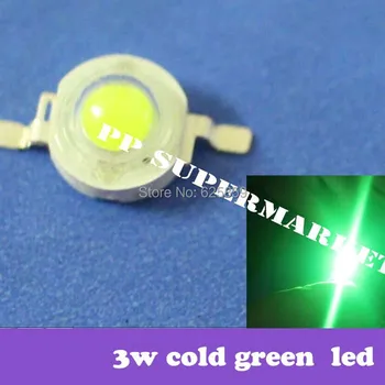 50ШТ 3 Вт холодный зеленый светодиодный излучатель высокой мощности 700мА 568-572 Нм