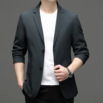 6258-2023 Мужской костюм, весенний новый деловой профессиональный мужской пиджак, повседневная корейская версия костюма