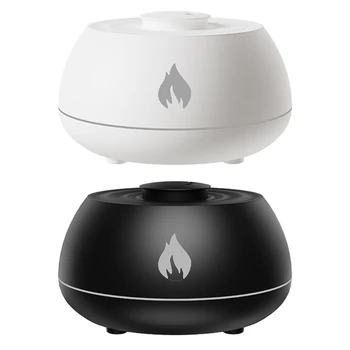 7 цветов пламени-Ароматизатор воздуха для камина с эфирными маслами, Настольный Бесшумный увлажнитель воздуха с функцией автоматического отключения для дома