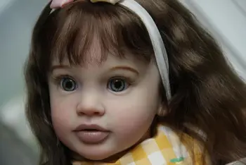 FBBD 26-дюймовая Уже Раскрашенная Готовая Кукла Возрожденная Малышка Пиппа в Версии для Девочек Огромный Настоящий Ребенок 6-Месячного Размера 3D Skin Art Doll