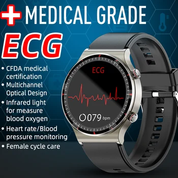 HYTRON ECG + PPG Смарт-часы Для Мужчин, пульсометр, Монитор артериального давления, часы для здоровья, IP67, Водонепроницаемые Спортивные Смарт-часы для Android Ios