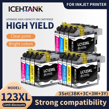 Icehtank Совместимые чернильные картриджи для принтера Brother LC 123 MFC J4410DW J4510DW J870DW DCP J4110DW J132W J152W J552DW LC123XL