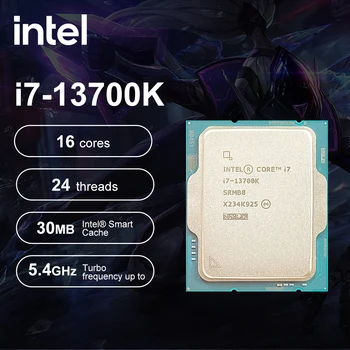 Intel Новый Core i7-13700K i7 13700K 3,4 ГГц 16-ядерный 24-потоковый процессор Процессор 10 Нм L3 = 30 М 125 Вт Игровой процессор LGA 1700