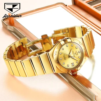 JSDUN Оригинальные полностью автоматические механические наручные часы для женщин, роскошные, лидирующий бренд, Элегантные женские водонепроницаемые часы Reloj Mujer