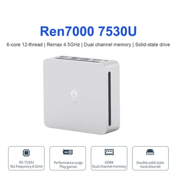 Ren7000 7530U 4-ядерный Мини-ПК Windows 11 AMD Ryzen5 7530U Windows 10/11 DDR4 16GB 1TB SSD WiFi6 Настольный Игровой Компьютер