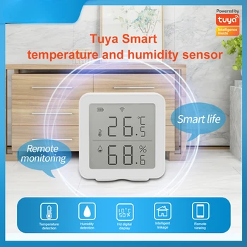 Tuya smart wifi датчик температуры и влажности, беспроводной интеллектуальный детектор связи, электронный датчик температуры и влажности