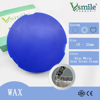Vsmile 5 шт. стоматологический восковой диск лабораторные материалы Инструменты для стоматологической лаборатории CAD/CAM Резьба зеленый восковой блок 95 мм