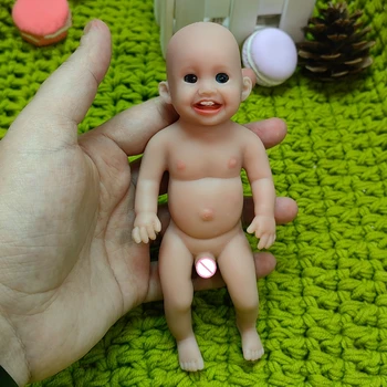 WW1574 6,29 дюйма 16 см 120 г 100% Силиконовая Кукла Реборн Неокрашенная Незаконченная Реалистичная Кукла для Детей Рождественские Игрушки