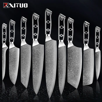 XITUO DIY, нож из дамасской стали, пустое лезвие, 67 слоев, Японский кухонный нож VG10, острый как бритва, лезвие для множественной персонализации