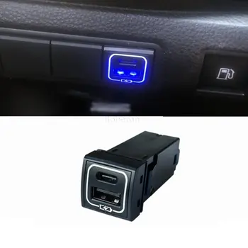 Автомобильное переоборудованное зарядное устройство QC3.0 USB Type-c для телефона Разъем быстрой зарядки для Toyota Corolla LEVIN Wildlander 2019-2022
