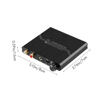 Аудиомикшер 4K/60Hz RCA HD Конвертер с Регулятором громкости R/L Выходной Разветвитель для Переключения подключения нескольких устройств