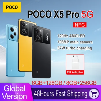 Глобальная версия смартфона POCO X5 Pro 5G 128 ГБ/256 ГБ NFC Snapdragon 778G 6,67 