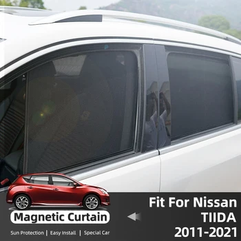 Для Nissan Tiida Pulsar C12 2011-2023 C13 Магнитный Солнцезащитный Козырек Автомобильный Солнцезащитный Козырек На Переднее Лобовое Стекло Шторы Летний Солнцезащитный Козырек На Окно