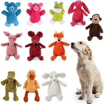 Забавные игрушки для жевания собак В форме животных, Скрипучий Плюш, Интерактивный щенок, мягкие игрушки, Прочная игрушка для тренировки коренных зубов домашних животных