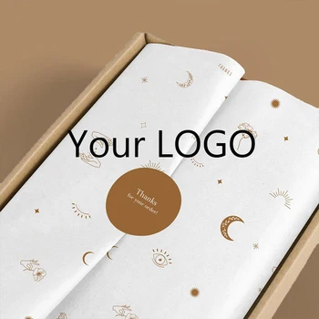 Изготовленная на заказ папиросная бумага для упаковки одежды в подарочную бутиковую бумагу с логотипом