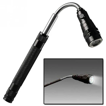 Инструменты Свет Открытый фонарик Гибкий Инструмент Телескопический Магнитный Фонарик Flashlighter Лампа 3