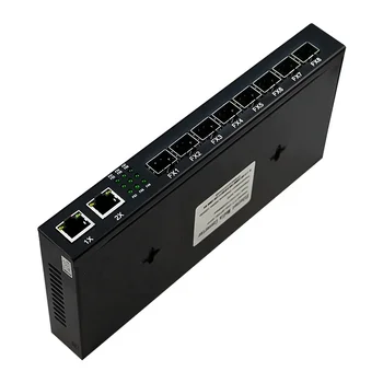 Конвертер 10/100/1000 М в RJ45 медиаконвертер 8 sfp 2 rj45 Ethernet медиаконвертер