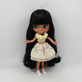 Кукла ню Блит, кукла с совместным телом, черные волосы, черная кожа, Фабричная кукла KSM 0006, подходящая для смены игрушки BJD своими руками Для девочек