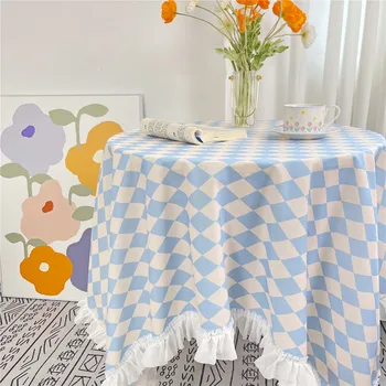 Маленькая свежая скатерть во французском винтажном стиле ins, скатерть для обеденного стола, скатерть для чайного столика, прямоугольная кружевная ткань