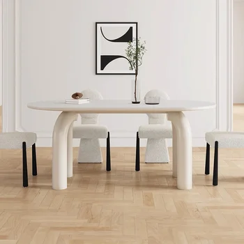 Минималистичная крышка обеденного стола в скандинавском стиле, Водонепроницаемый дизайн, Обеденный стол для сидения, Многофункциональная мебель для дома Muebles De Cocina