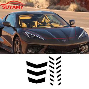 Наклейка на обшивку капота двигателя автомобиля в стиле Стрелок для 2020-2021 Chevrolet Corvette C8 Автомобильные аксессуары для экстерьера