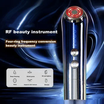 Новый Радиочастотный инструмент для красоты, Подтягивающий Массажер для похудения лица, Против морщин, Радиочастотный уход за кожей