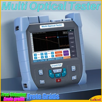 Новый Рефлектометр оптического волокна OTDR 1310/1550 нм, сенсорный экран, OPM, VFL, OLS, Карта событий, Тестер волокна