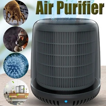 Очиститель воздуха с отрицательными ионами HEPA Композитный фильтр PM2.5 для удаления вредных газов от дыма со сменным фильтром для автомобиля, спальни, кухни