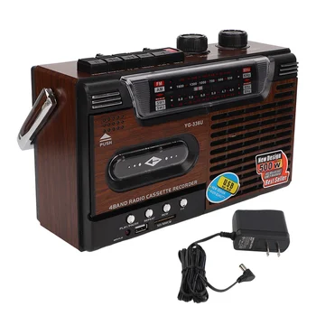 Портативный кассетный плеер AM FM-радио USB-магнитофон с зарядкой, музыкальный плеер, поддержка встроенного динамика, карта памяти