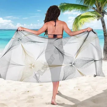 Саронг с абстрактным треугольным рисунком, Пляжное полотенце с 3D принтом