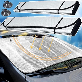 Складной Универсальный солнцезащитный козырек на ветровое стекло автомобиля С защитой от ультрафиолета, Светящиеся солнцезащитные козырьки на ветровое стекло автомобиля, солнцезащитный козырек