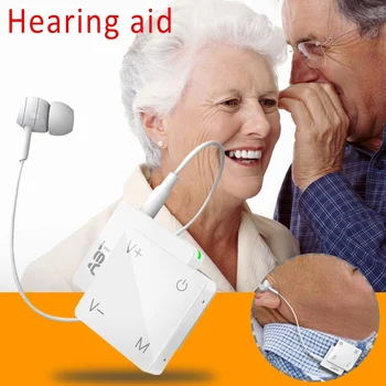 Слуховой аппарат Перезаряжаемый Усилитель слуха Цифровой ассистент звукоусилителя с шумоподавлением для глухих пожилых людей