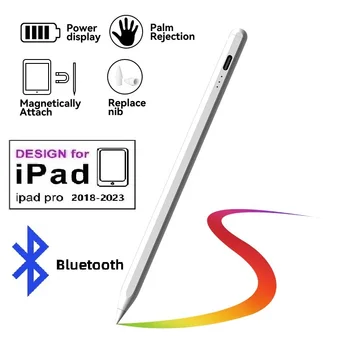 Стилус с индикатором, магнитный дизайн, совместимый с Apple / iPad Pro / Air / Mini (2018 и более поздних версий) для письма / рисования