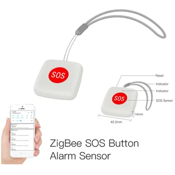 Умная Аварийная кнопка SOS Аварийный датчик SOS Сигнализация Для Пожилых Детей, Вызывающий Сигнализацию, Помогающий Zig Bee App Дистанционное Управление