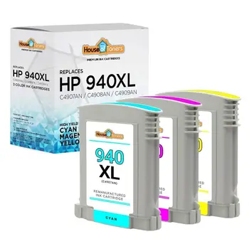 Чернильные картриджи 3pk для HP 940XL C4907A Cyan C4908A Magenta C4909A Yellow