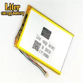 штекер 1.0-5P 3565120 3.7V 3800mah Оптом ультратонкие батареи lipo перезаряжаемая литий-ионная полимерная батарея для планшетных ПК