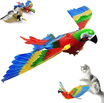 Электрическая Летающая Птица, Игрушка для Кошек, Интерактивная Имитация Птицы, Подвесной Попугай, Орел, Летающая игрушка Для Кошек, Избавляющая От Скуки, Дразнящие Игрушки